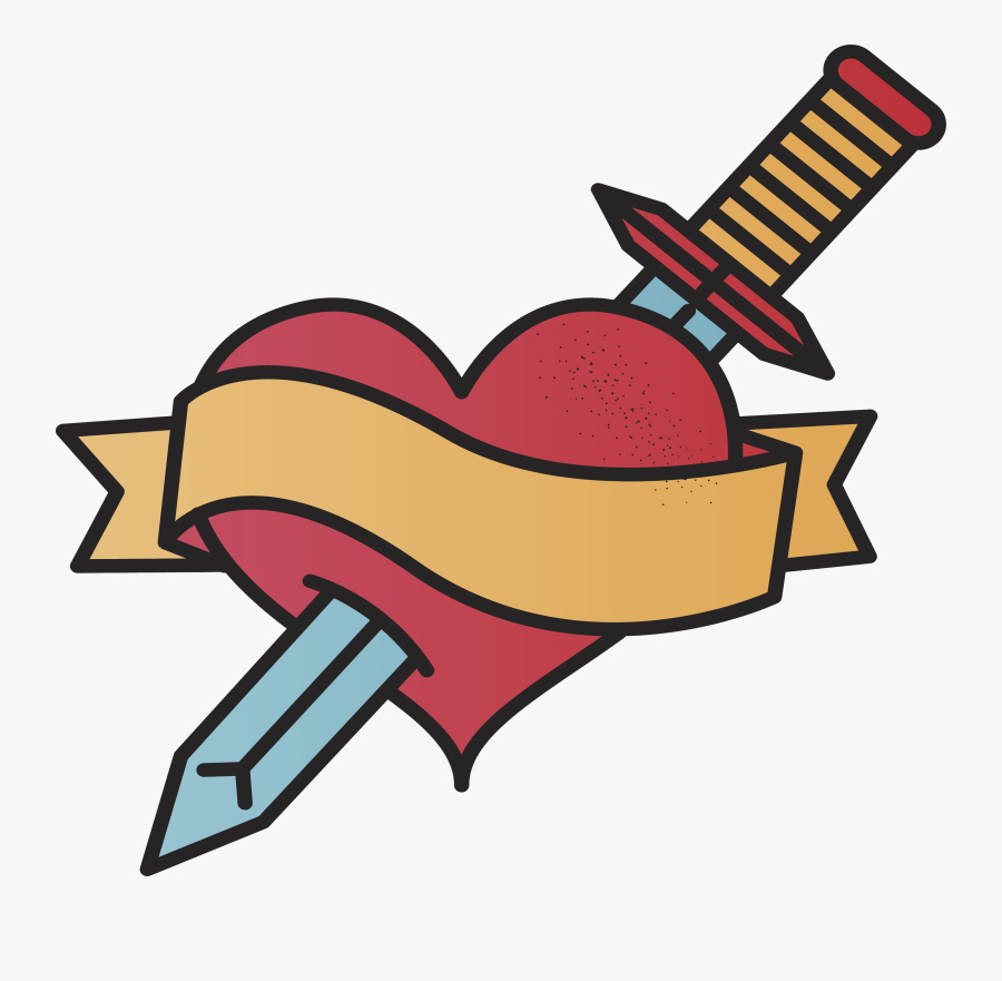 Clip Art Arrow With Heart Tattoo - Heart Arrow Tattoo Png, Transparent Clipart