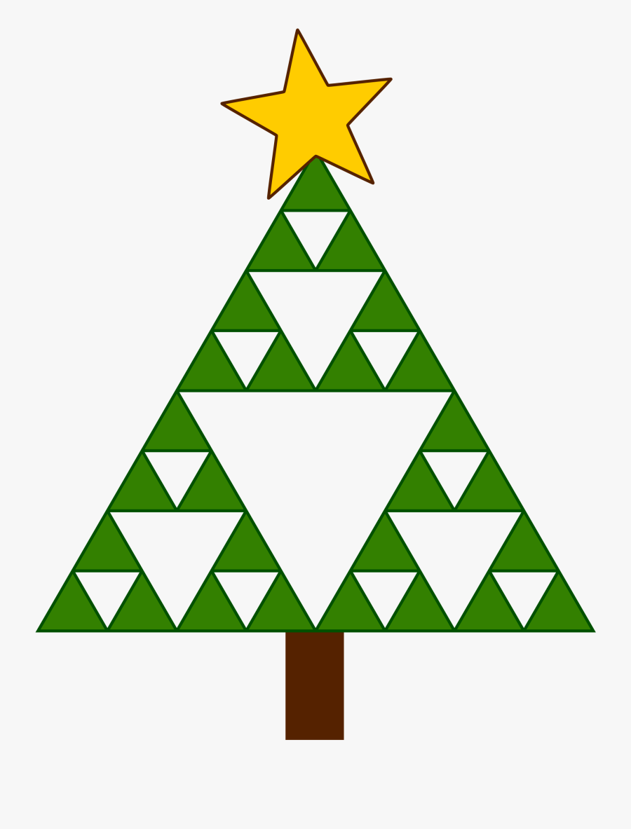 Triangle Clip Christmas Tree Clipart Clip Freeuse Stock - Sierpinski Triangle Christmas Tree, Transparent Clipart