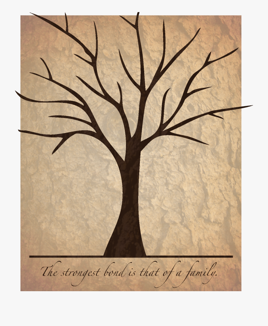 Family Tree With Finger Prints, Transparent Clipart