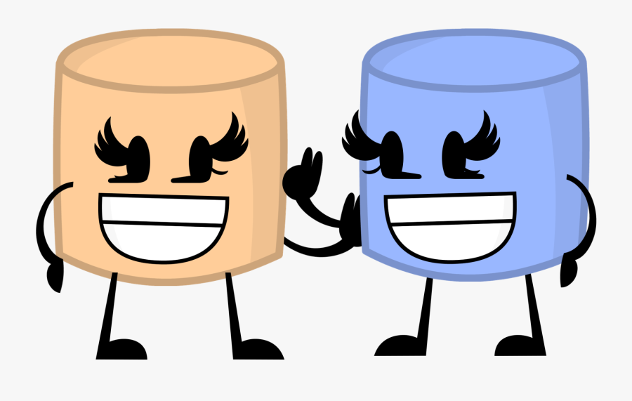 Blue Marshmallow And Chocolate Marshmallow - Bfdi Blue Marshmallow, Transparent Clipart