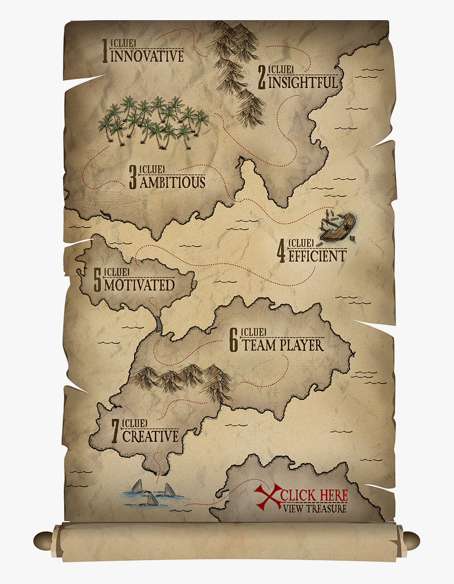 Scroll Clipart Treasure Map - Atlas, Transparent Clipart