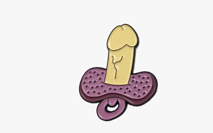 Penis Pacifier Pin - Illustration, Transparent Clipart