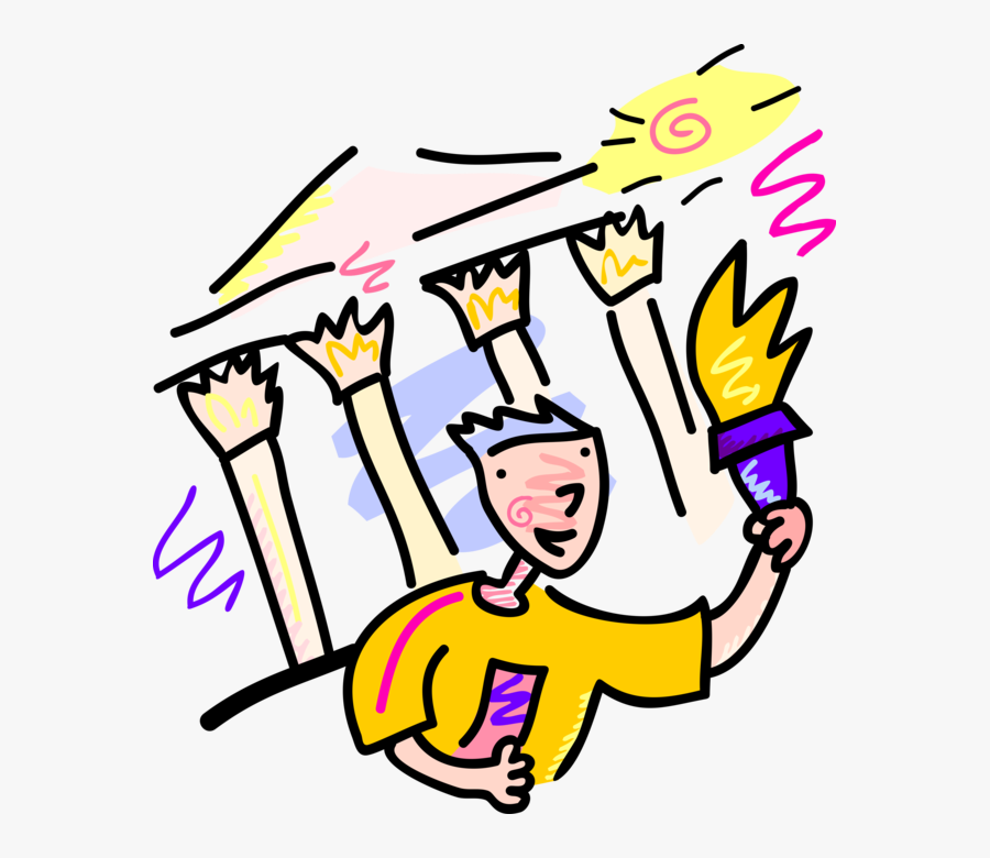 Vector Illustration Of Olympian Competitor Champion, Transparent Clipart