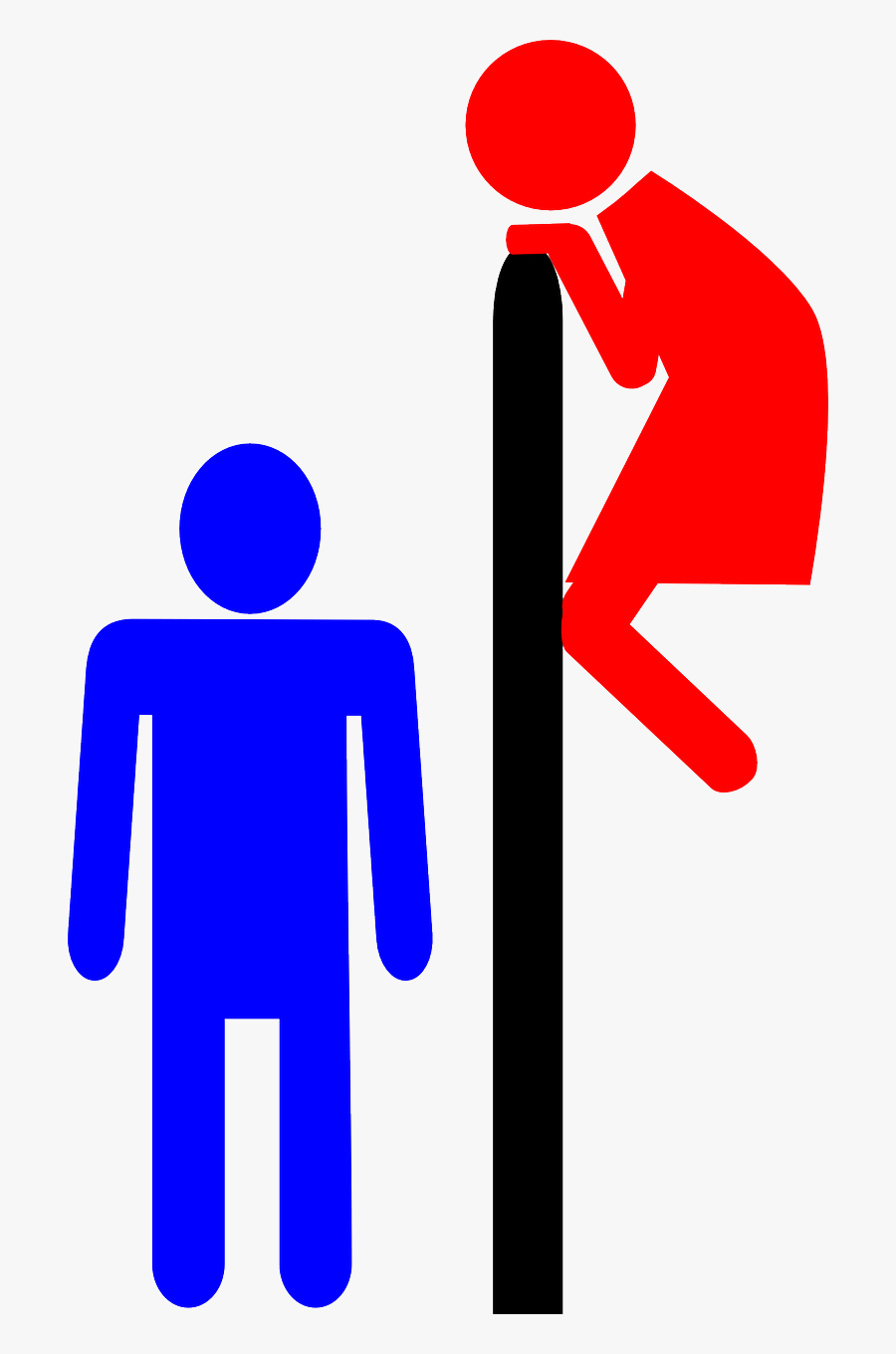 Funny Woman Bathroom Silhouette, Transparent Clipart