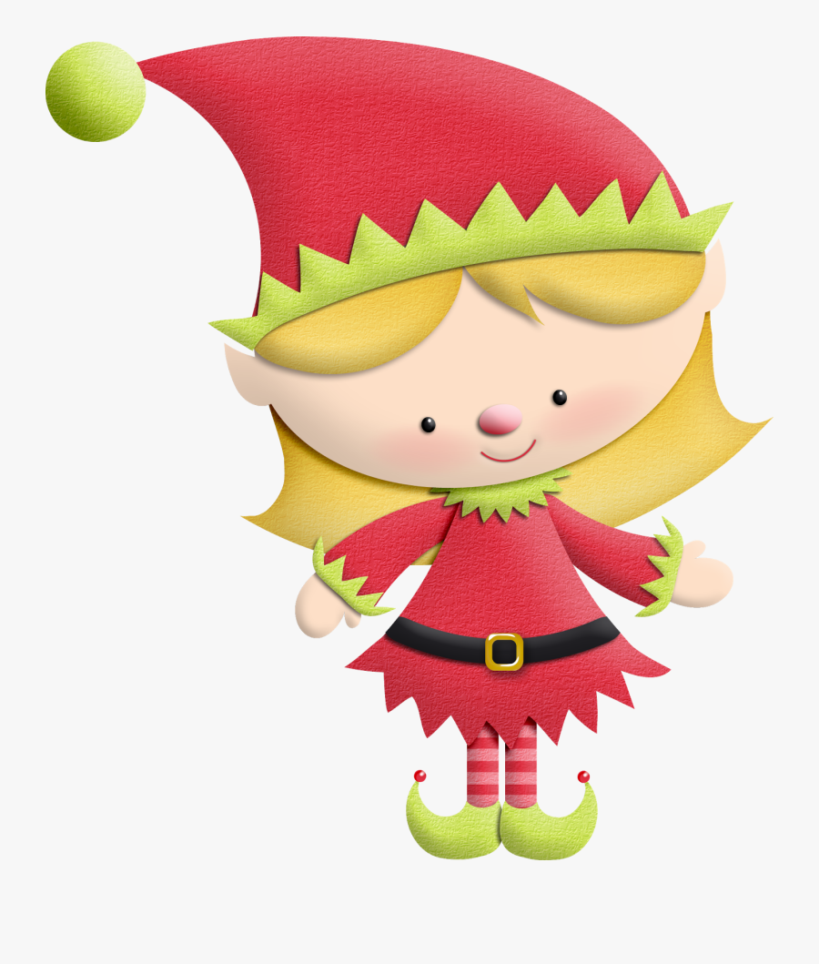 Girl Elf Clipart , Png Download - Duendes Animados Navideños, Transparent Clipart