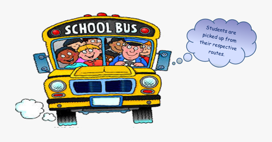 We Come To School By Bus, Transparent Clipart