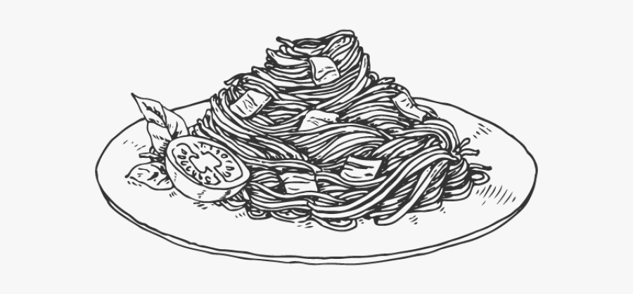 Pasta Png Black And White, Transparent Clipart