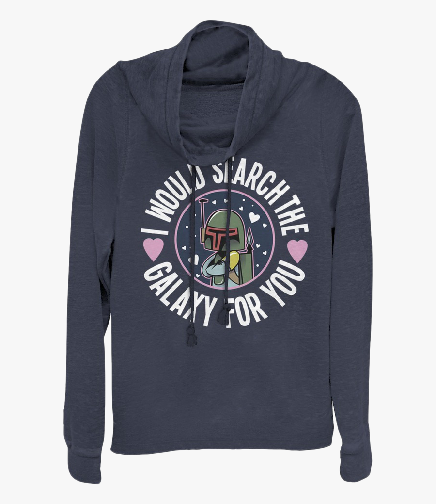 Ladies Boba Fett Search The Galaxy For You Star Wars - Hoodie, Transparent Clipart