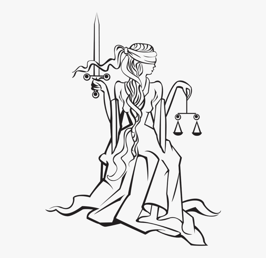 Lady Justice , Png Download - Drawing Lady Justice, Transparent Clipart