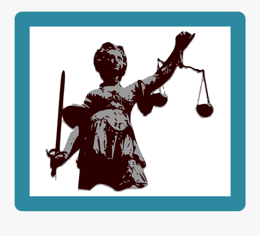 Justitia Clip Arts - Beeld Aan De Rechtbank, Transparent Clipart
