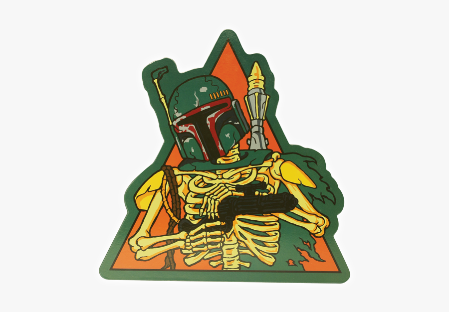 Boba Fett Wood Wall Decor - Star Wars Halloween Boba Fett Skeleton Shirt, Transparent Clipart