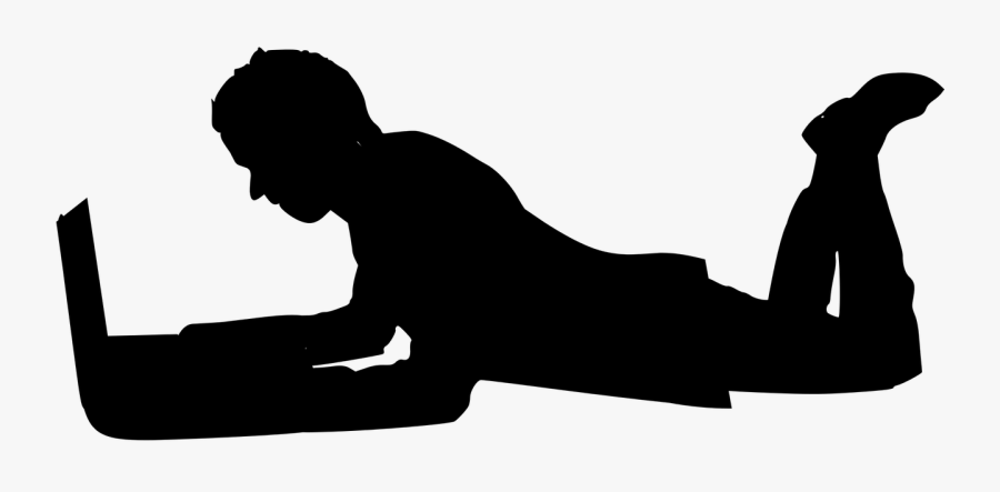 The Beginner"s Guide To Steemit, Part Clipart , Png - Silhouette Man With Laptop, Transparent Clipart