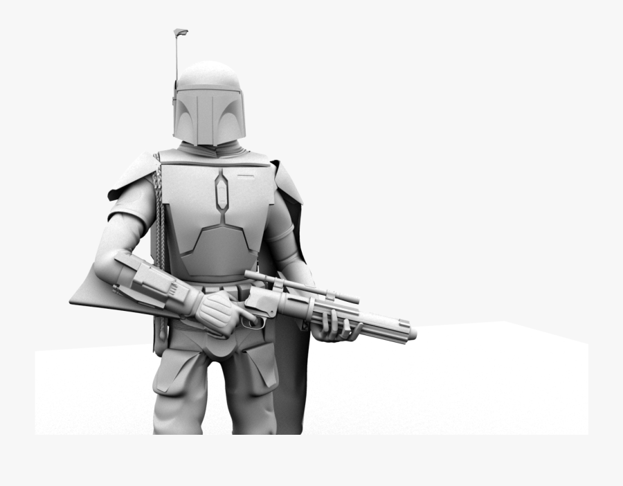 Transparent Boba Fett Head Png - Assault Rifle, Transparent Clipart