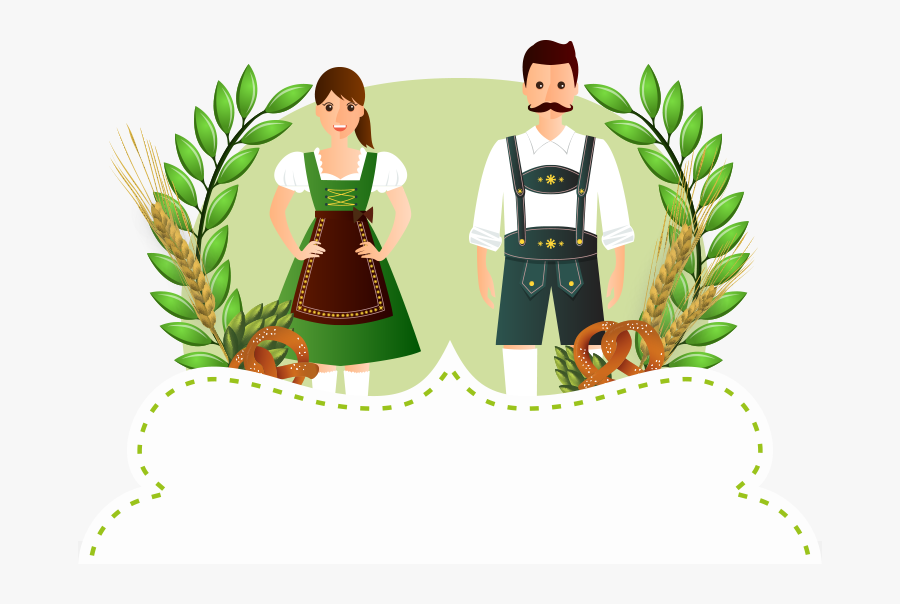 Clip Art Bavarian Women - Illustration, Transparent Clipart