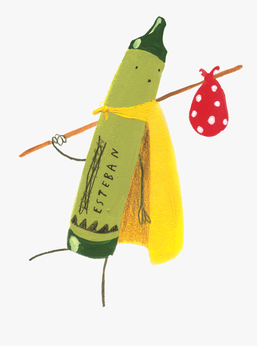 #crayon #green #yellow #travel #red Bag #polkadots - Day The Crayons Came Home Coloring Page, Transparent Clipart