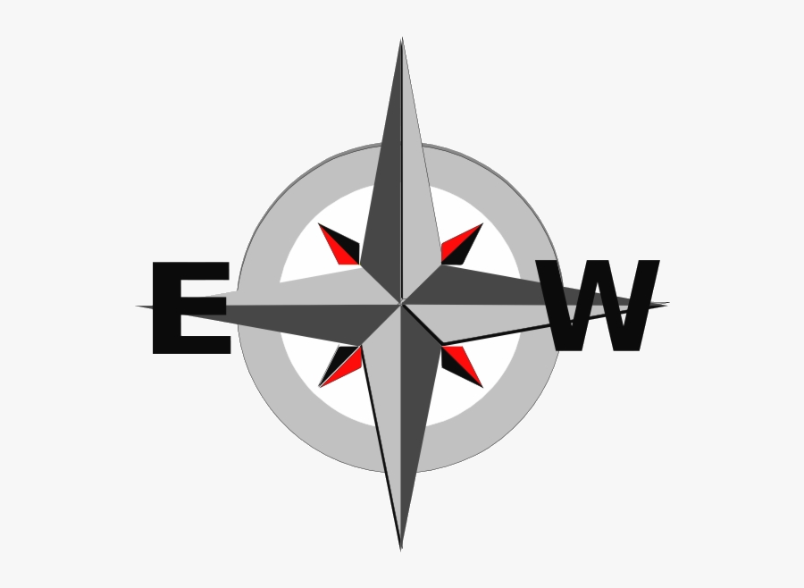 Compass East West Clipart To Transparent Png - East And West Compass, Transparent Clipart