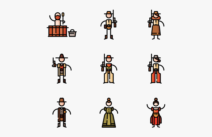 Indian Clipart Wild West - Cartoon, Transparent Clipart