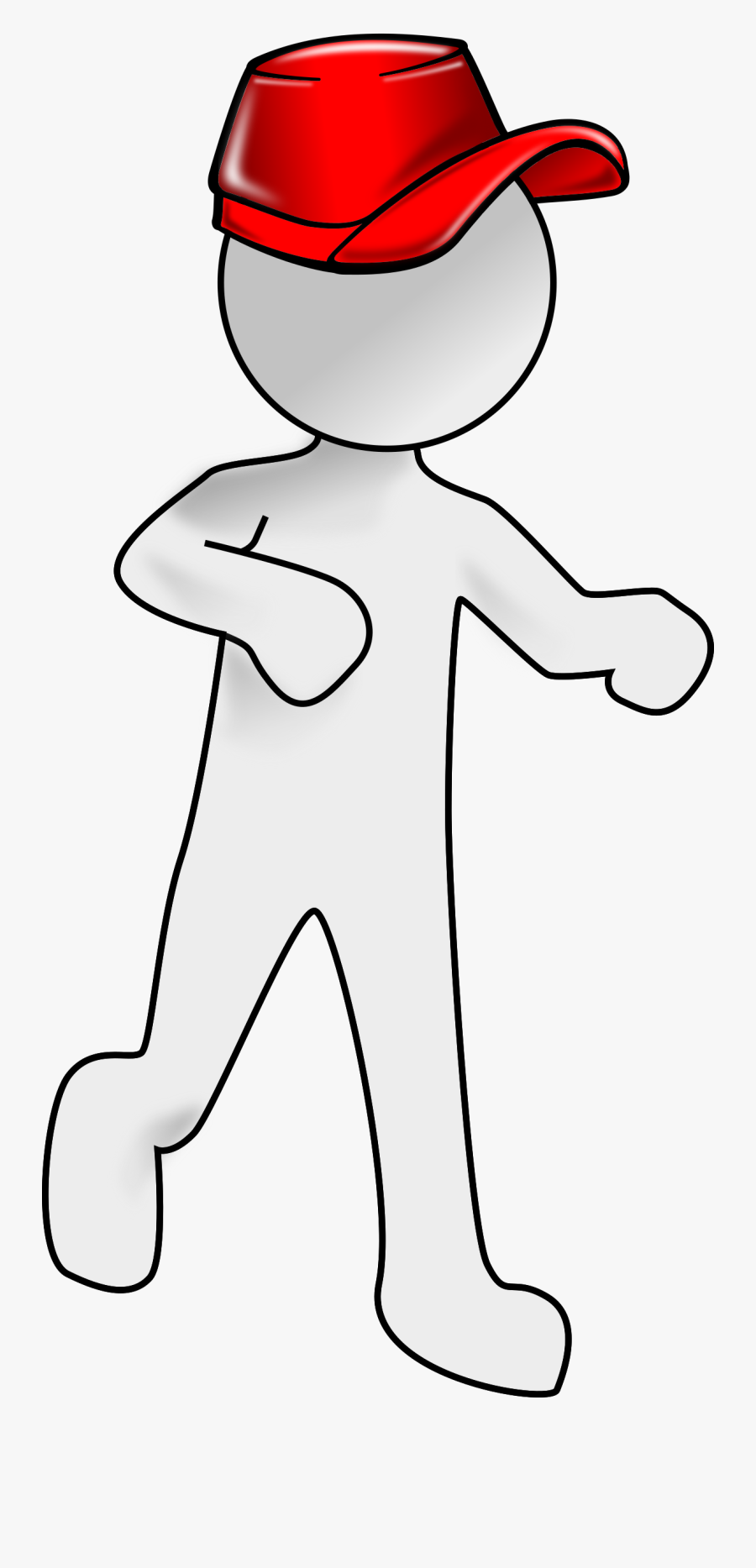 This Free Icons Png Design Of Bubble Person - Red Cap Clip Art, Transparent Clipart