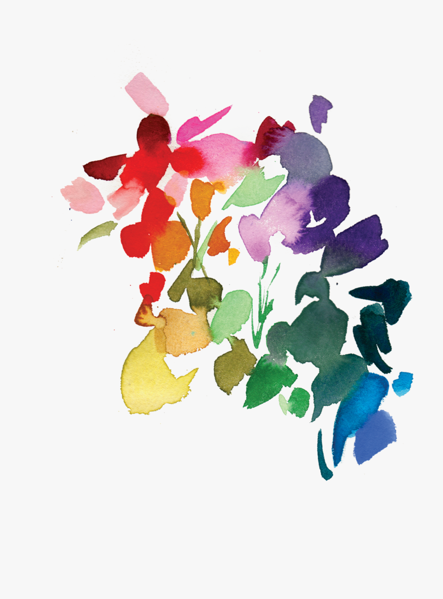 Tattly Abstract Floral Helen Dealtry 00 V=1532012151 - Abstract Rainbow Tattoo, Transparent Clipart