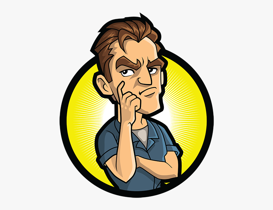 Reasonably Angry Man - Angry Man Cartoon Logo, Transparent Clipart