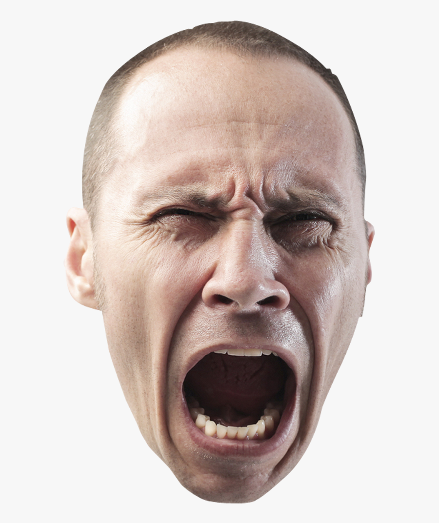 Angry Man Png - Screaming Face Png , Free Transparent Clipart - ClipartKey