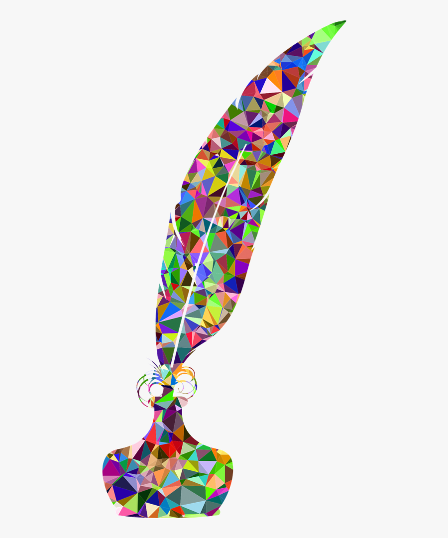 Colorful Prismatic Chromatic - Colored Feather Pen Clipart, Transparent Clipart