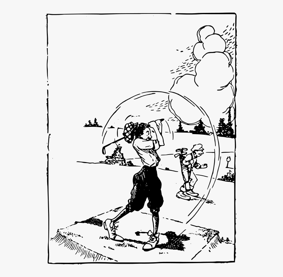 Golfing Guy - Illustration, Transparent Clipart