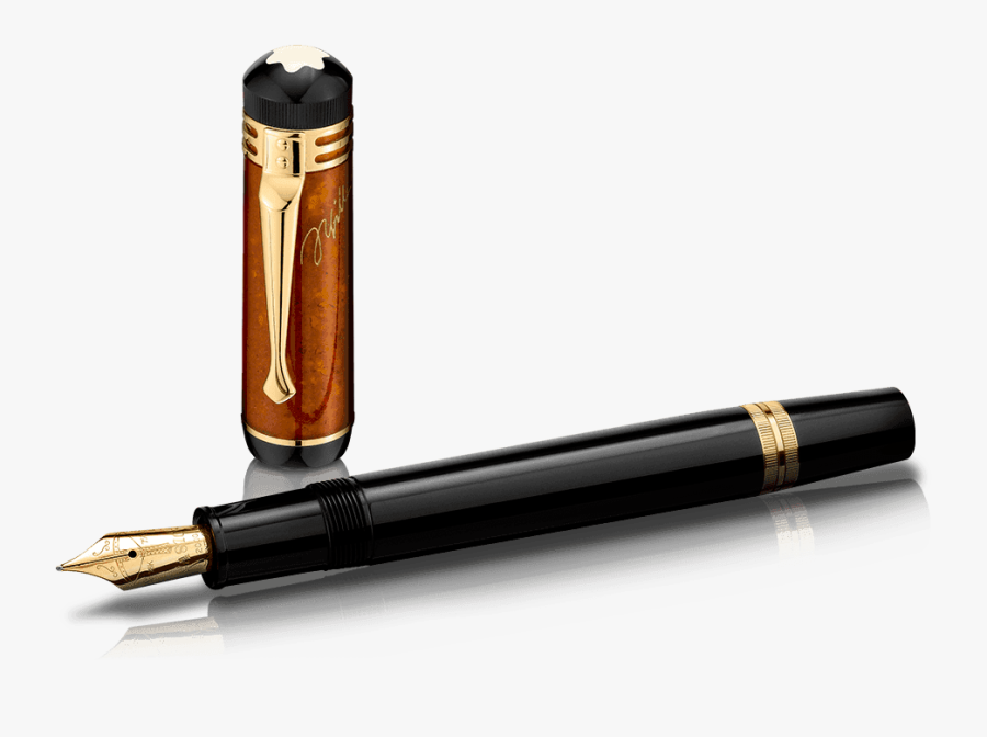 Fountains Pens And World Leaders Montblanc Schiller - Caneta De Escritor Png, Transparent Clipart