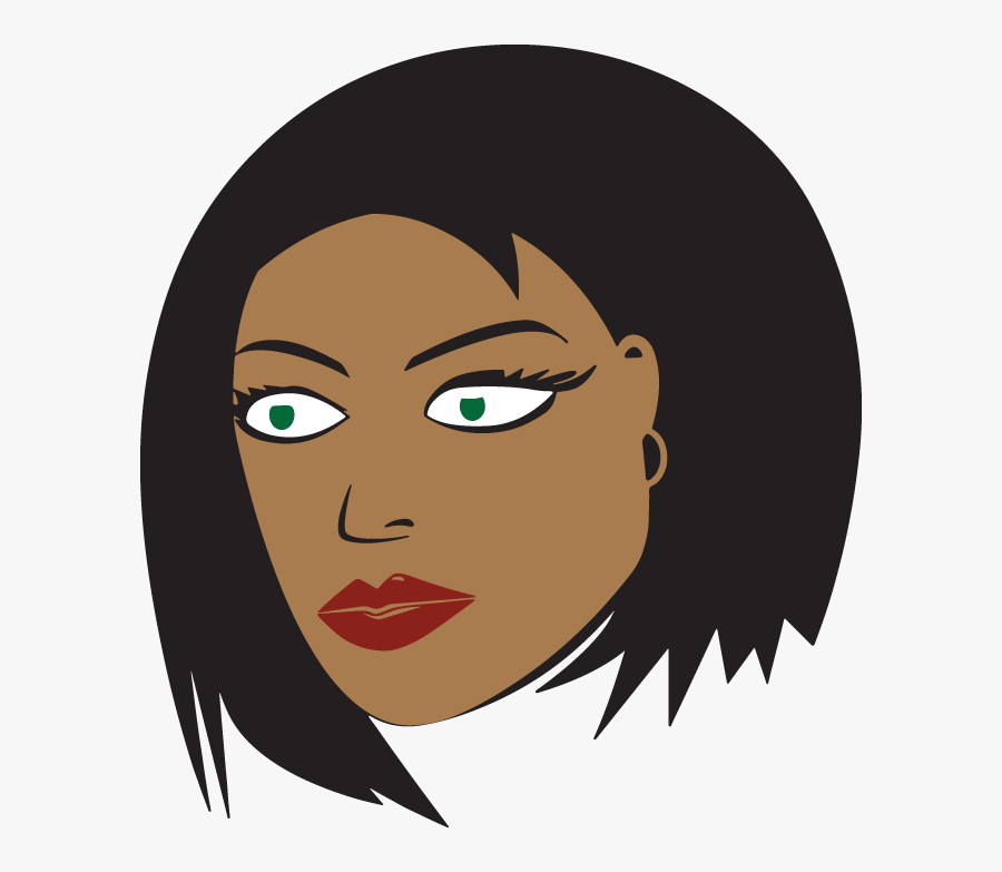 Cizim Buyuk Gozlu Kiz, Transparent Clipart