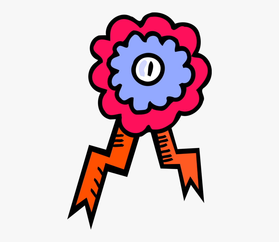 First Place Prize Ribbon Vector Image Illustration, Transparent Clipart