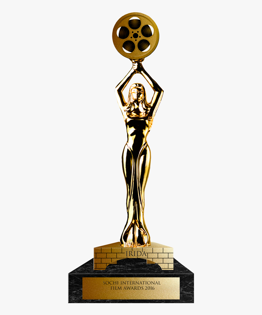 Transparent 1st Place Trophy Clipart - Film Award Film Trophy, Transparent Clipart