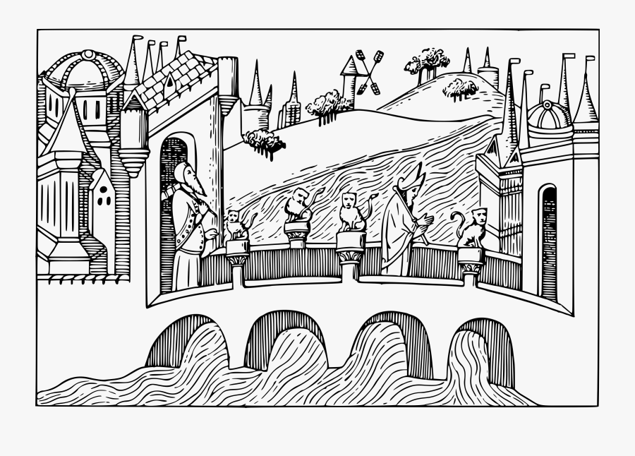 Bridge Scene Clip Arts - Illustration, Transparent Clipart