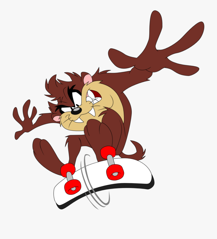 Taz Skateboard, Transparent Clipart