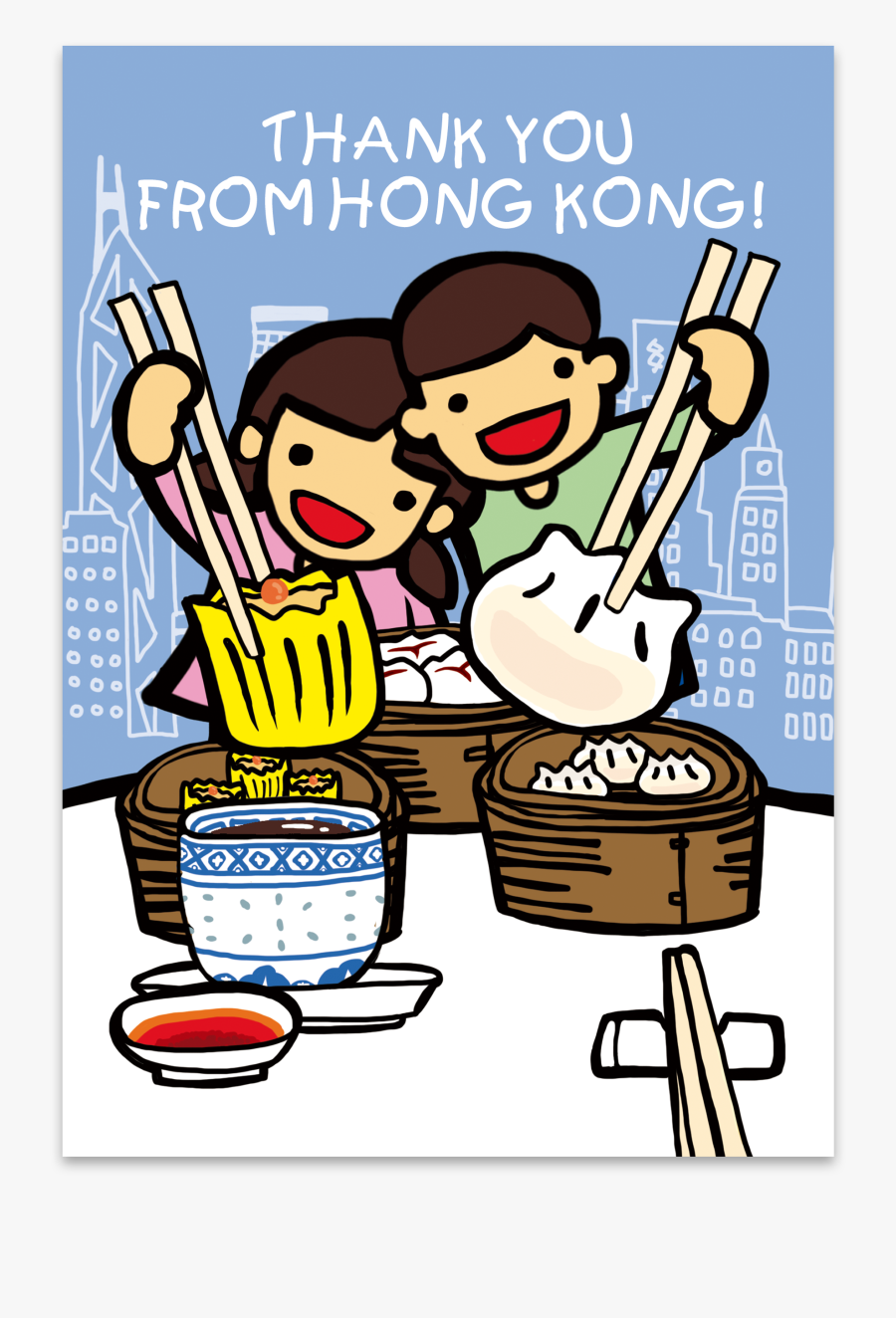 Thank You From Hong Kong Blue Dim Sum - Eat Dim Sum Clipart, Transparent Clipart