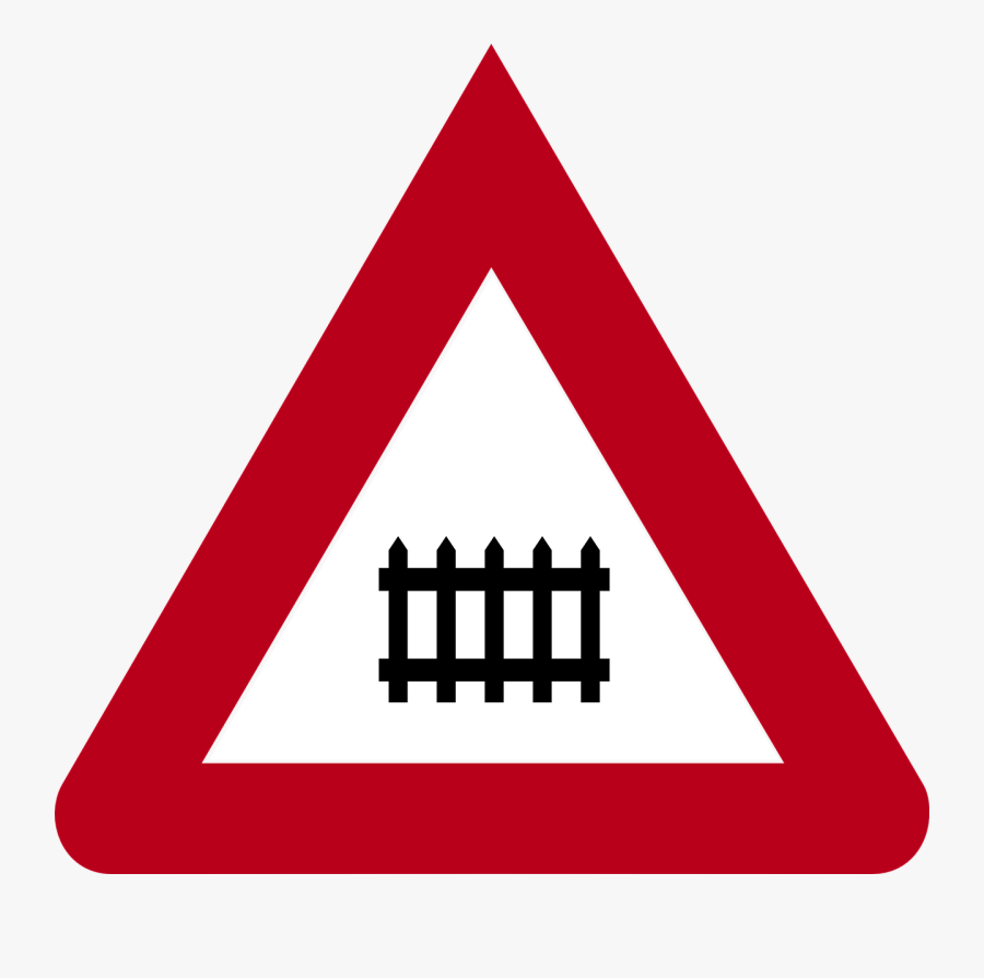Road Sign Railway Crossing Germany - Railway Crossing Symbol Clipart, Transparent Clipart