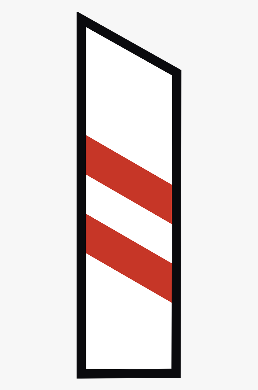 Germany, Warning, Railway Crossing, Road Sign - Flag, Transparent Clipart