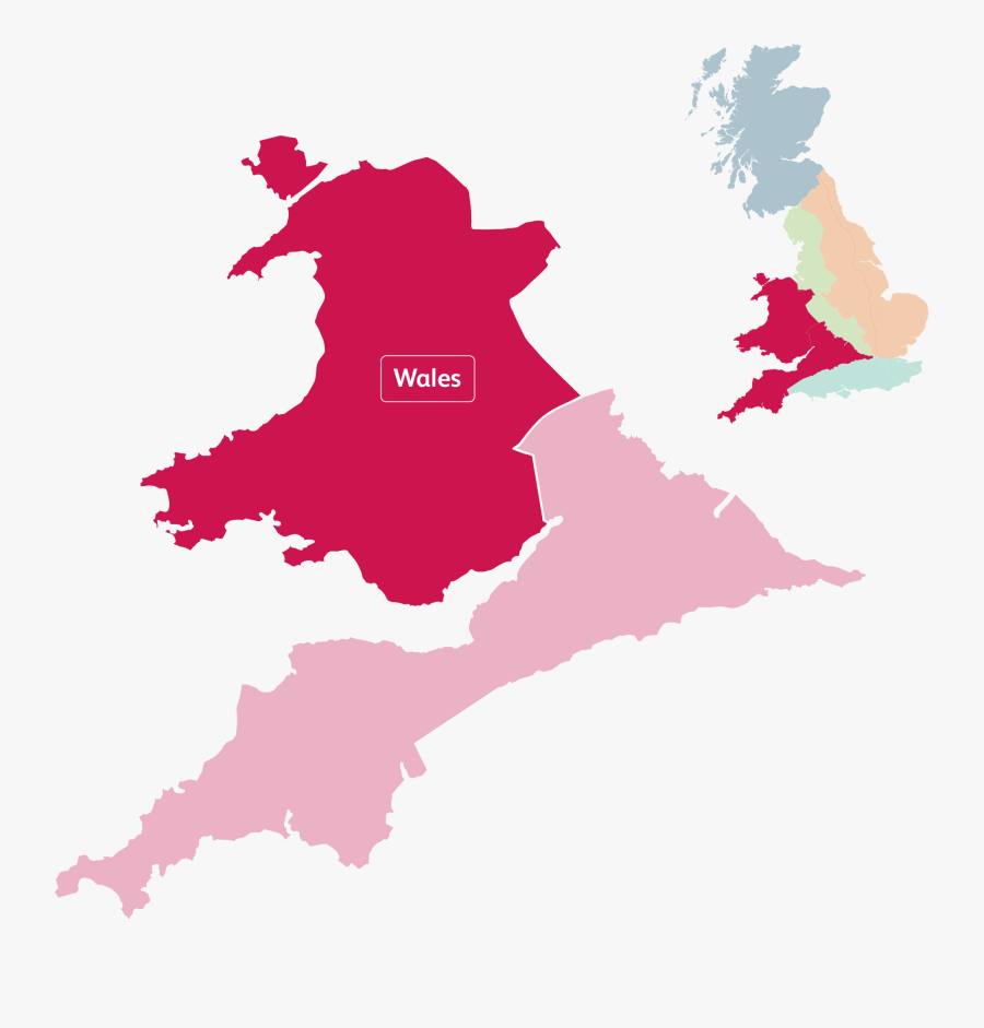 Welsh Local Authorities Map, Transparent Clipart