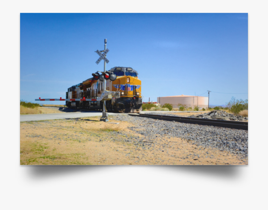 Satin Poster "railroad Crossing - Train, Transparent Clipart