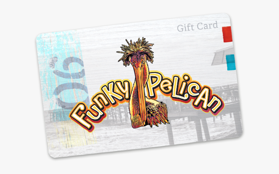 Gift-card - Funky Pelican, Transparent Clipart