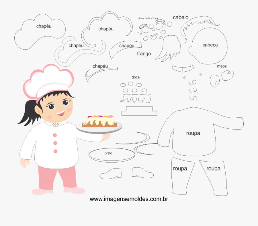 Clip Art Chefe De Cozinha Vetor - Cartoon, Transparent Clipart