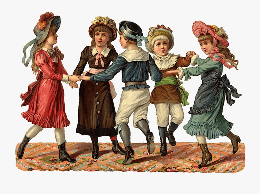 Transparent Children Png Images - Victorian Children Dancing, Transparent Clipart