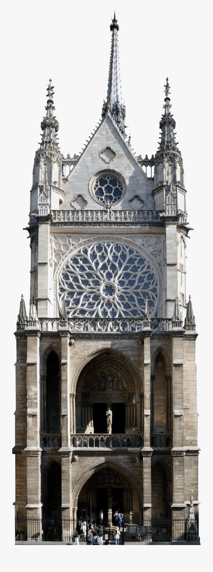 Clip Art Segovia Cathedral - Sainte Chapelle De Paris Facade, Transparent Clipart