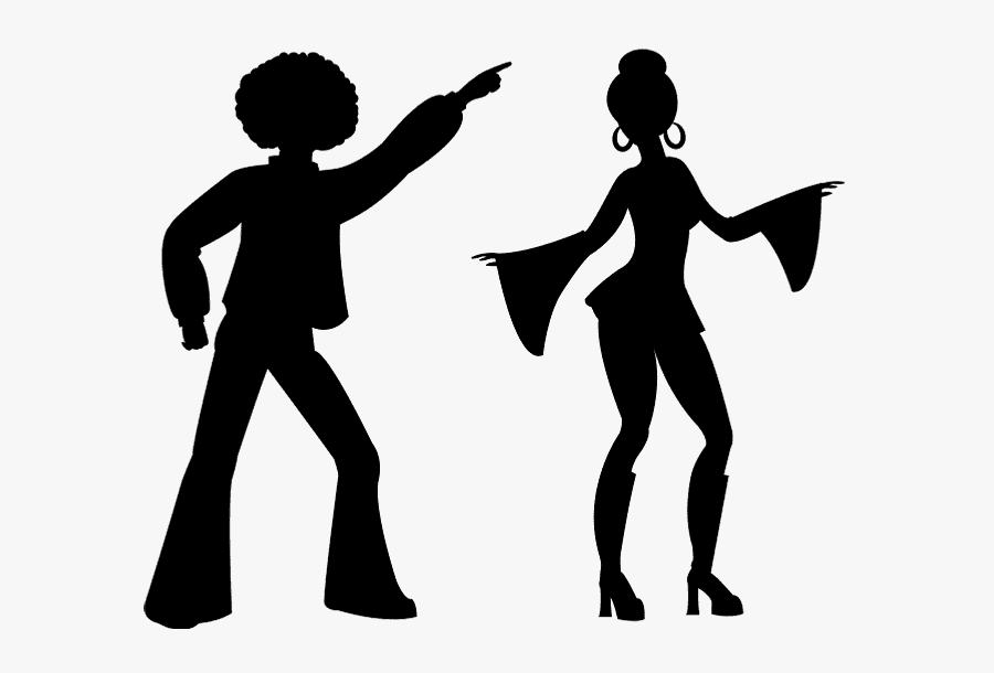 Silhouette Danseur Disco, Transparent Clipart