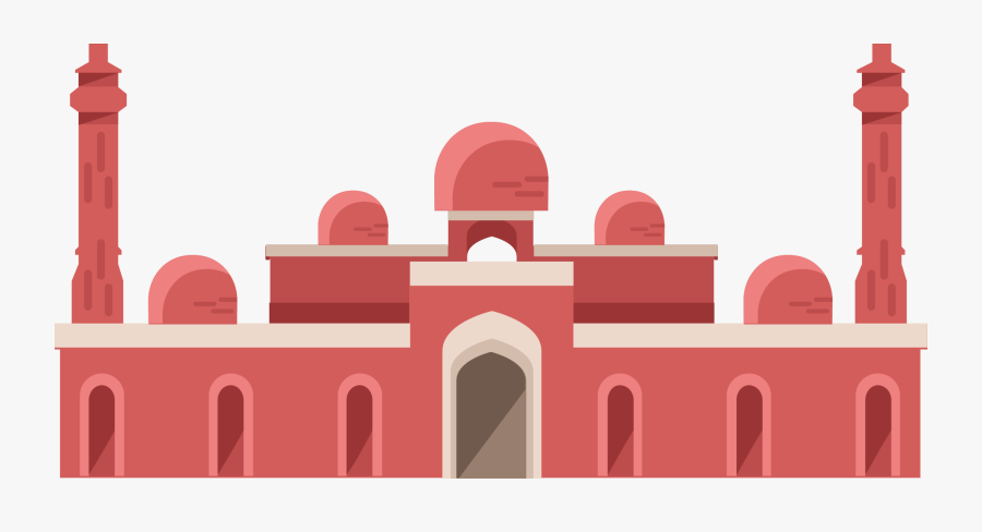 Red Cathedral Building Vector Material Red Square 2117*1056 - Arquitectura De Los Musulmanes Dibujos, Transparent Clipart