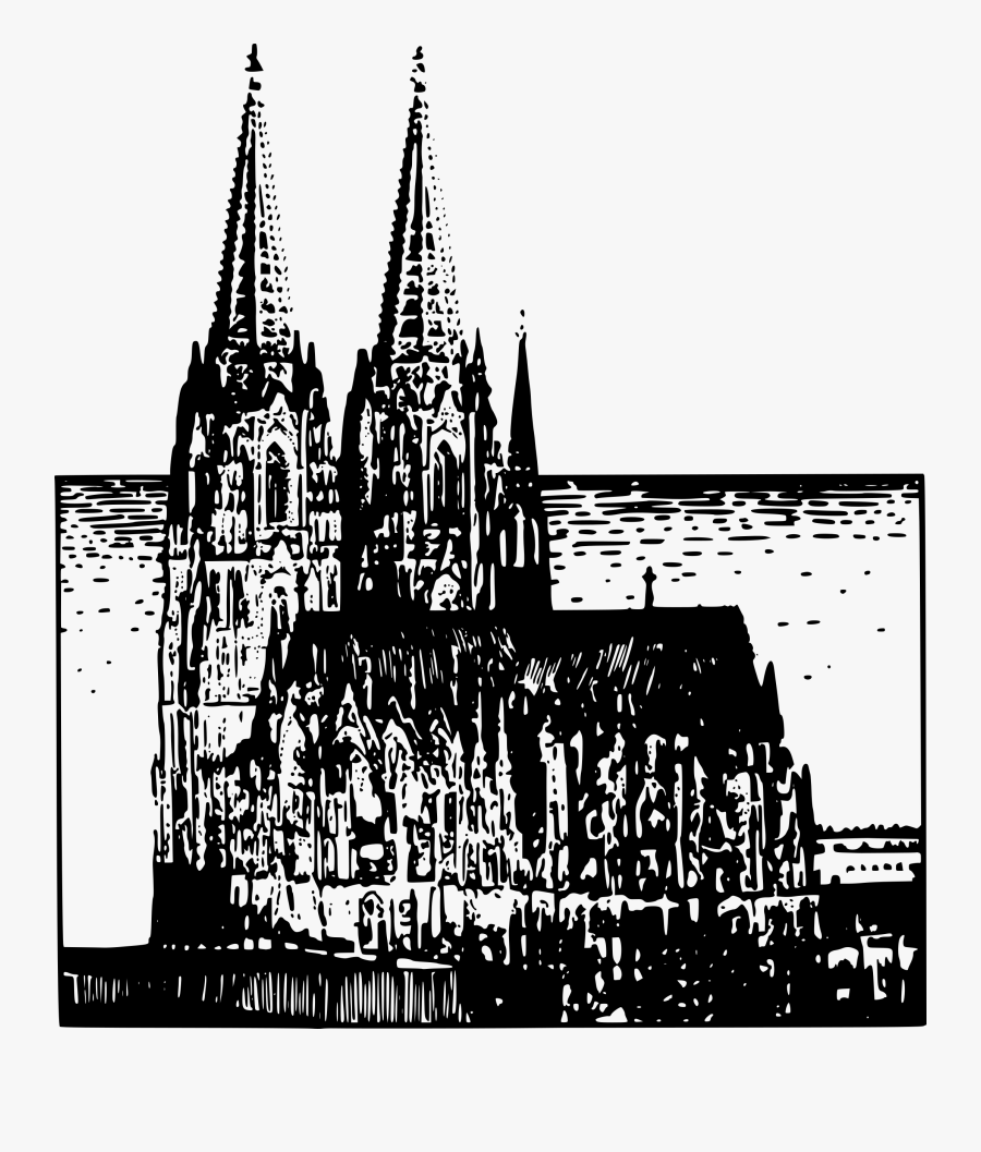 Public Domain Cathedral Drawing, Transparent Clipart