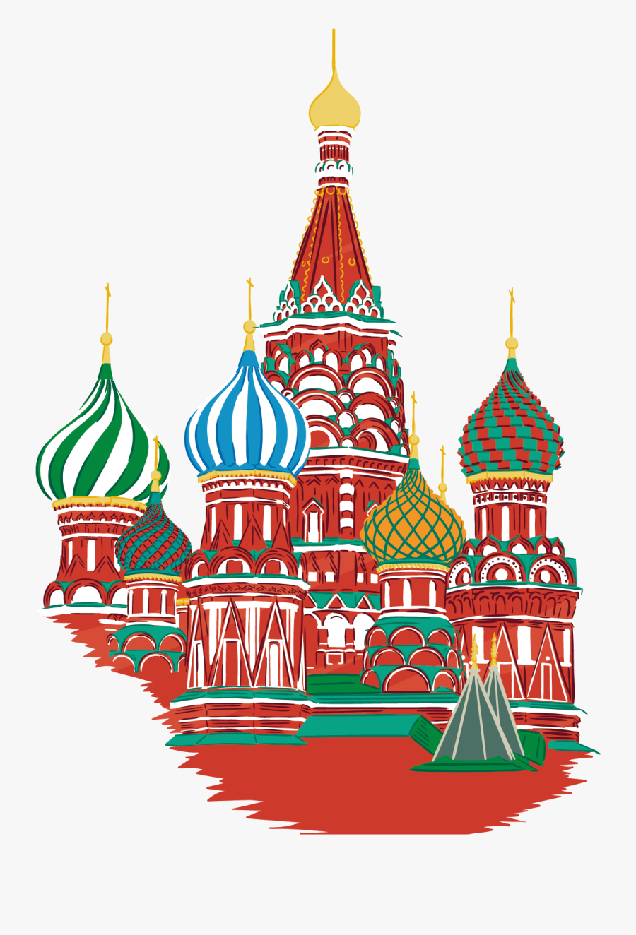 Saint Basil"s Cathedral - Russian Building Clipart, Transparent Clipart