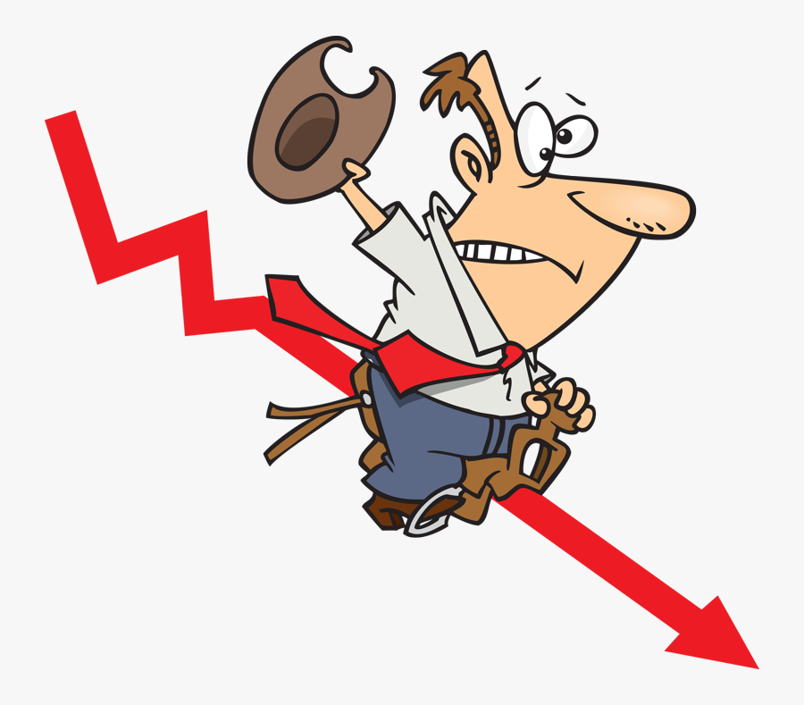 Man Riding An Arrow Down - Downside Clipart, Transparent Clipart