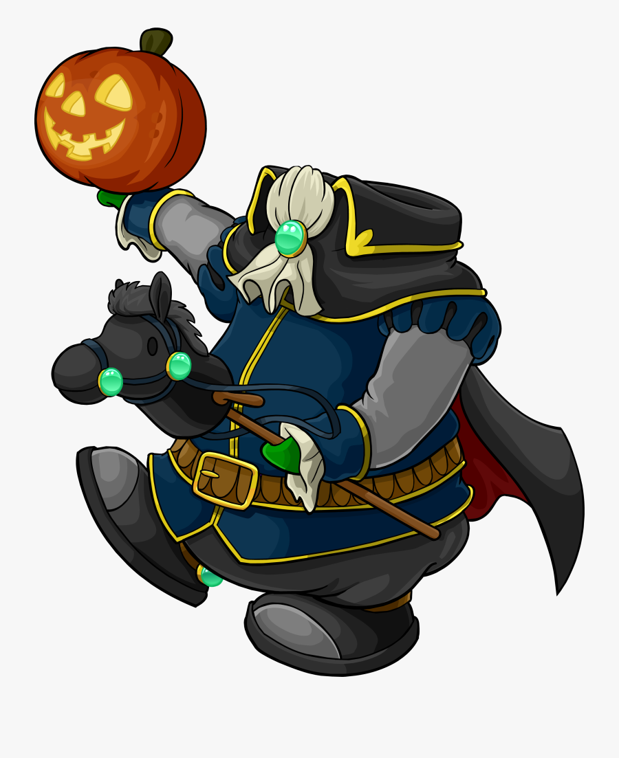 Headless Horseman Club Penguin Wiki Fandom Powered - Cartoon, Transparent Clipart
