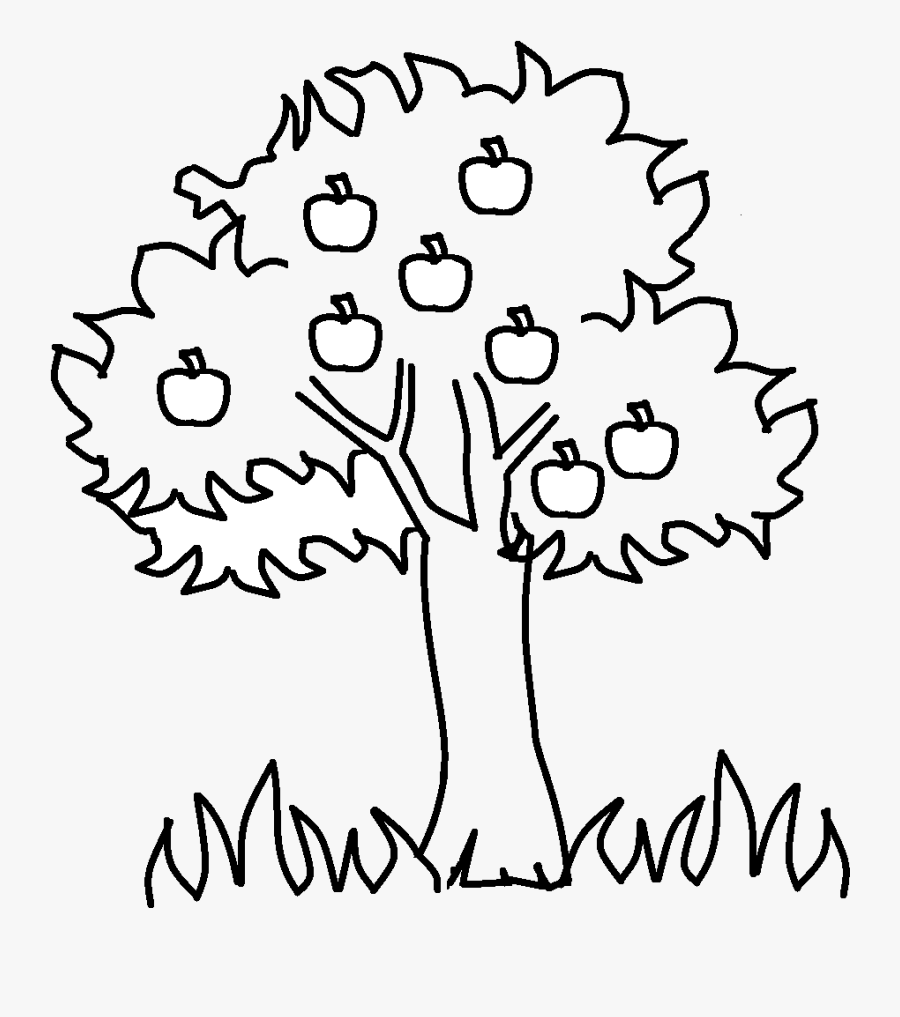 Apple Tree Black And White Family Clip Art Printable - Apple Tree Black And White Clipart, Transparent Clipart