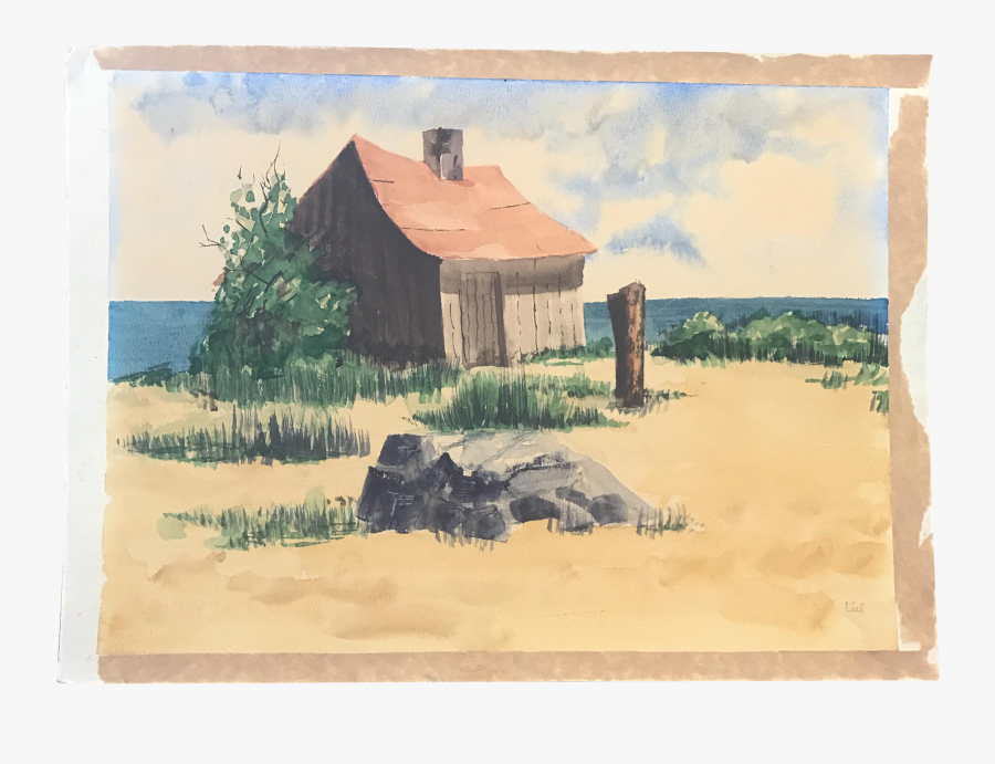Clip Art House Watercolor - Beach House Watercolor Paintings, Transparent Clipart